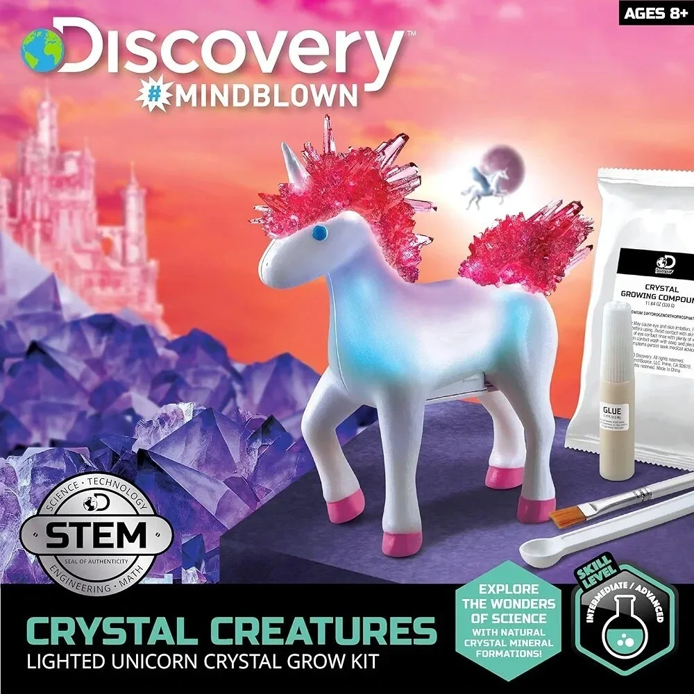 Discovery‎ Mindblown Crystal Creatures Lighted Unicorn Crystal Grow Kit